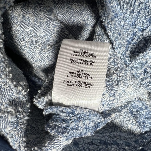 Ramy Brook Jeanne Textured Mini Skirt Womens 8 Blue Spind Cotten Blend‎ - Picture 7 of 14